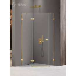 Душевое ограждение NEW TRENDY AVEXA GOLD SHINE L 100x80x200 EXK-3848 золото