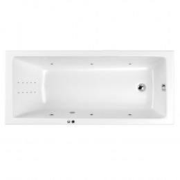 Ванна WHITECROSS Wave Slim 170x75 LINE NANO хром