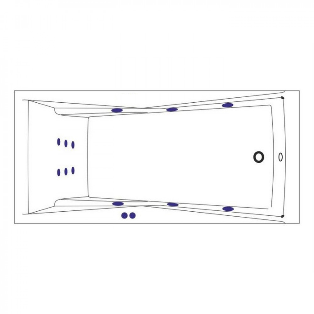 Ванна WHITECROSS Palace 180x80 LINE золото