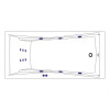 Ванна WHITECROSS Palace 180x80 LINE золото
