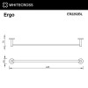 Полотенцедержатель 600 мм. WHITECROSS Ergo ER2252BL черный мат