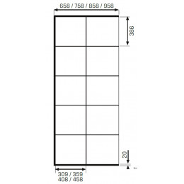Душевое ограждение NEW TRENDY AVEXA BLACK 80x200 EXK-2021 черный