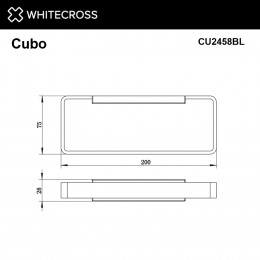 Полотенцедержатель WHITECROSS Cubo CU2458BL черный мат
