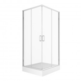 Душевое ограждение NEW TRENDY SUVIA с поддоном 80x80x201 ZS-0003 хром