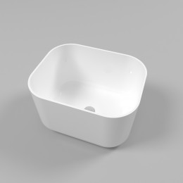 Умывальник WHITECROSS Lazurit 50x40 белый глянец иск. камень