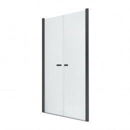 Дверь в нишу NEW TRENDY NEW SOLEO BLACK двойные двери 80x195 D-0214A черный
