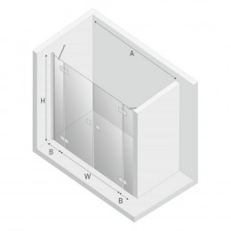 Дверь в нишу NEW TRENDY REFLEXA 160x200 EXK-5071 хром