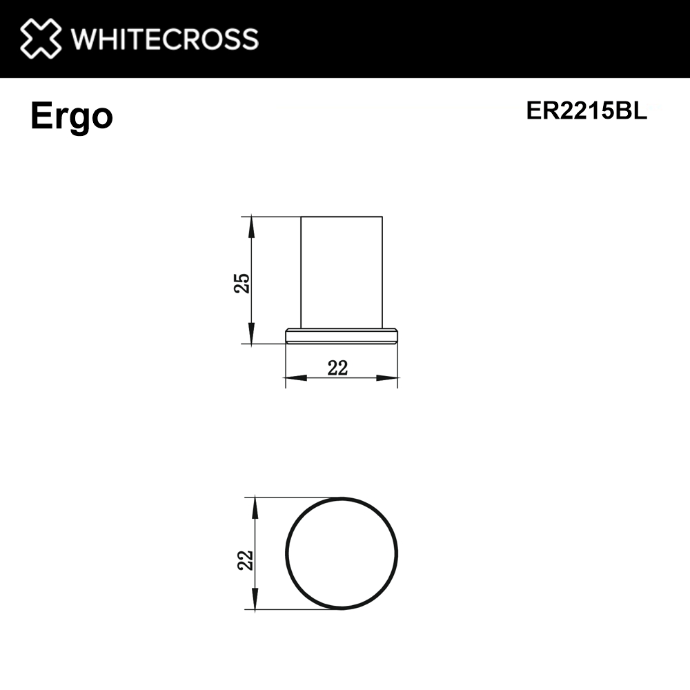 Крючок WHITECROSS Ergo ER2215BL черный мат