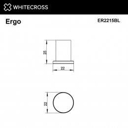 Крючок WHITECROSS Ergo ER2215BL черный мат