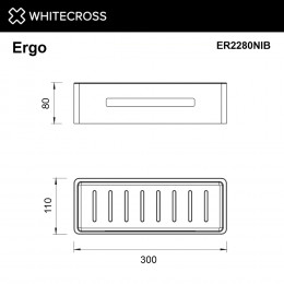 Полка для душа WHITECROSS Ergo ER2280NIB брашированный никель