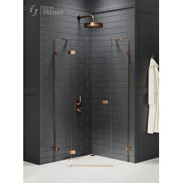 Душевое ограждение NEW TRENDY AVEXA COPPER BRUSHED L 90x90x200 EXK-3820 брашированная медь