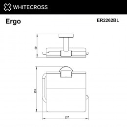 Держатель туалетной бумаги WHITECROSS Ergo ER2262BL черный мат