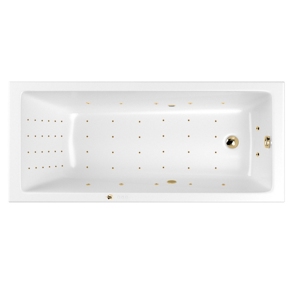 Ванна WHITECROSS Wave Slim 170x75 NANO золото