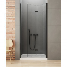 Дверь в нишу NEW TRENDY NEW SOLEO BLACK складные R 100x195 D-0226A черный