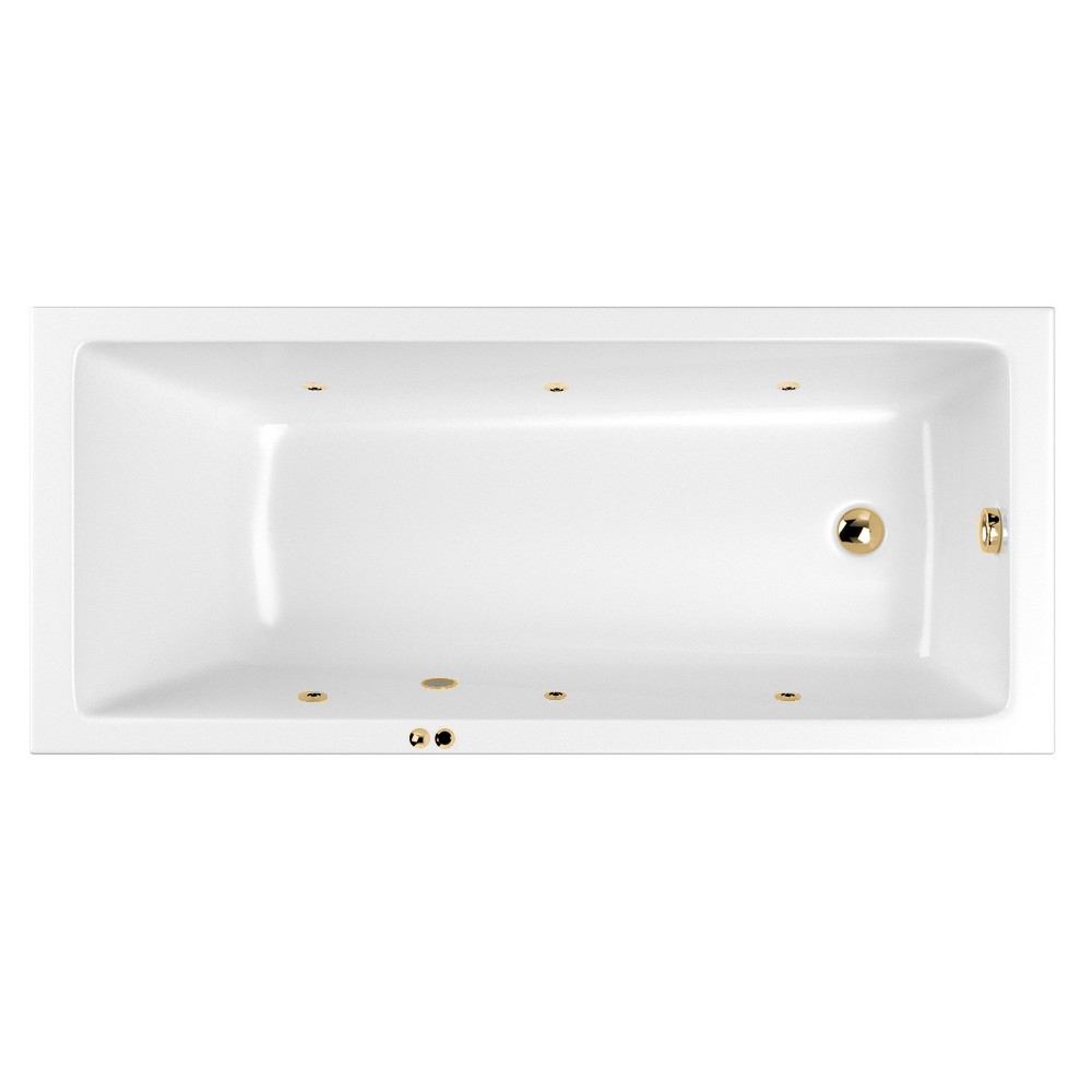 Ванна WHITECROSS Wave Slim 170x75 SOFT золото