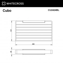 Мыльница-решетка подвесная WHITECROSS Cubo CU2424BL черный мат