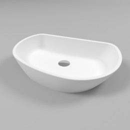 Умывальник WHITECROSS Ametrine 60x37 белый мат иск. камень