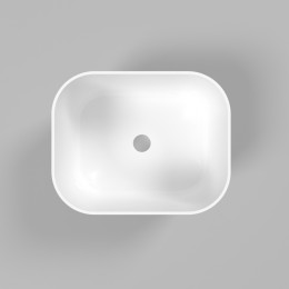 Умывальник WHITECROSS Lazurit 50x40 белый глянец иск. камень