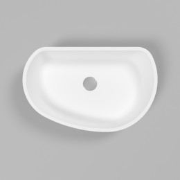 Умывальник WHITECROSS Ametrine 60x37 белый мат иск. камень