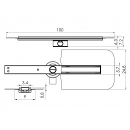 Душевой трап NEW TRENDY VIMO SLIM 100 см OL-0050 хром