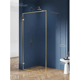 Душевое ограждение NEW TRENDY AVEXA GOLD BRUSHED 140x200 EXK-3139 брашированное золото