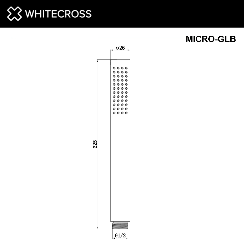 Душевая лейка WHITECROSS MICRO-GLB брашированное золото