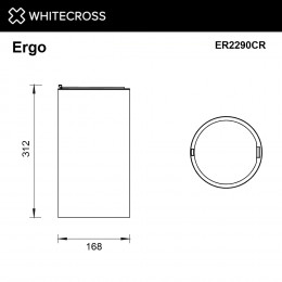 Ведро для мусора WHITECROSS Ergo 4 л. с крышкой ER2290CR хром