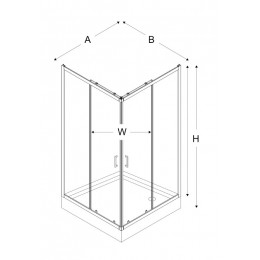 Душевое ограждение NEW TRENDY SUVIA с поддоном 80x80x201 ZS-0003 хром