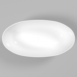 Ванна WHITECROSS Diamond 170x87 белый глянец иск. камень