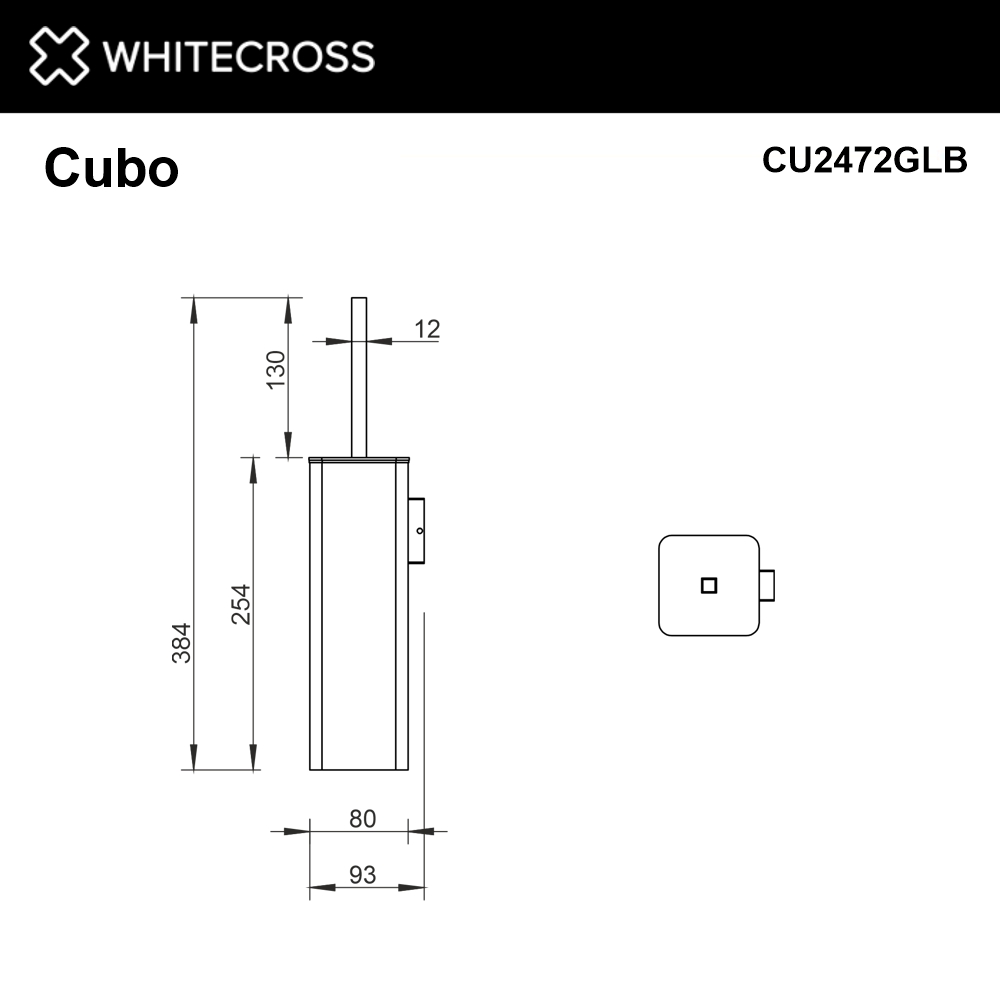 Ершик подвесной WHITECROSS Cubo CU2472GLB брашированное золото