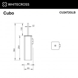 Ершик подвесной WHITECROSS Cubo CU2472GLB брашированное золото