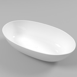 Ванна WHITECROSS Diamond 170x87 белый глянец иск. камень