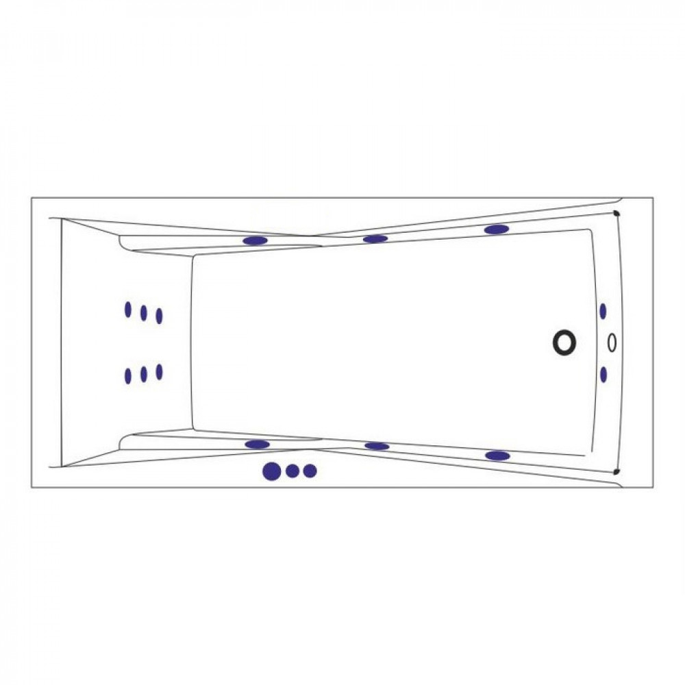Ванна WHITECROSS Palace 180x80 SMART хром
