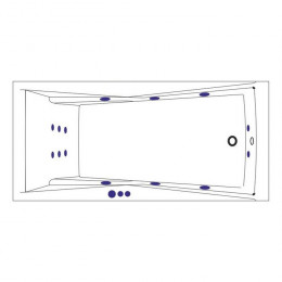 Ванна WHITECROSS Palace 180x80 SMART хром