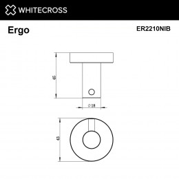 Крючок WHITECROSS Ergo ER2210NIB брашированный никель