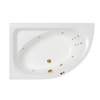 Ванна WHITECROSS Aquarella 170x110 левая LINE золото