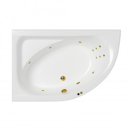 Ванна WHITECROSS Aquarella 170x110 левая LINE золото