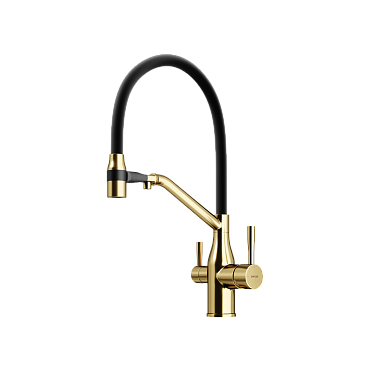 брашированное золото/черный